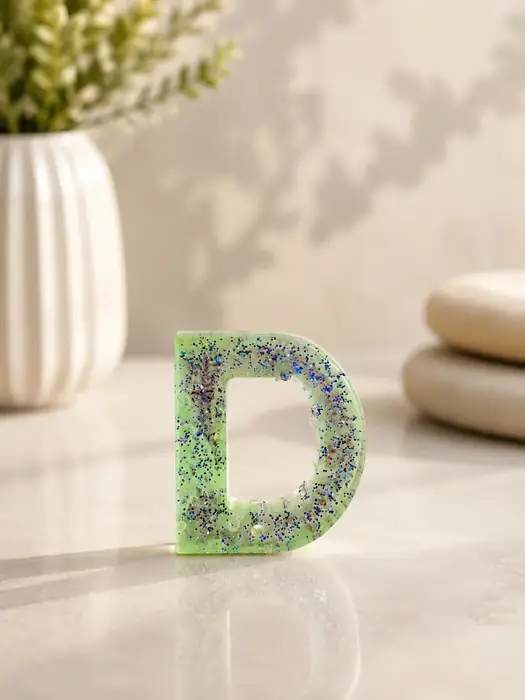 Custom resin letter D